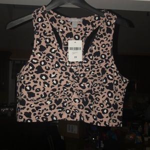 Forever 21 Plus pink leopard sports bra